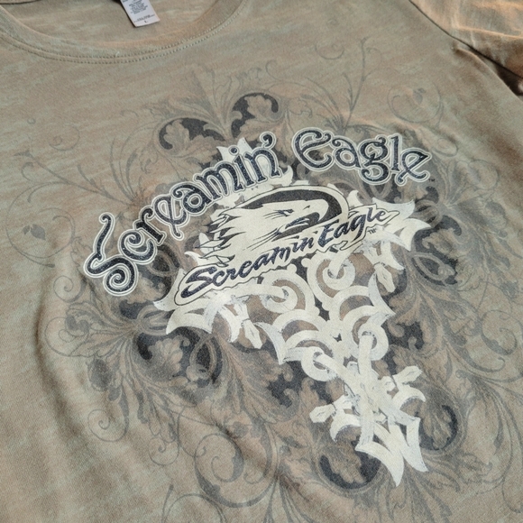 Harley Davidson Army Green Screamin' Eagle Tee - Picture 4 of 4